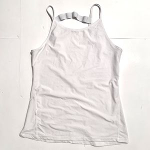 Nike White Tank Top w/ Deep V Back